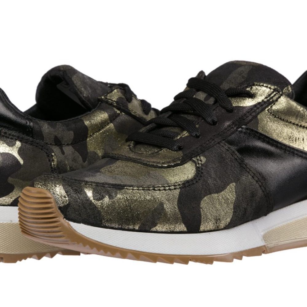 Cofi Camouflage Gold Sneakers NWOT